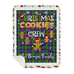 Personalized Gift Tartan Plaid Blanket Clan MacBrayne With Christmas Cookie Baking Crew Christmas Gift Sherpa Blanket, tartan sherpa blanket,buffalo plaid sherpa blanket,christmas sherpa blanket,Christmas Throw Blanket,green plaid sherpa blanket,green sherpa blanket