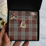 To My Beautiful Soulmate Necklace In Your Eyes I Have Found My Home Clan Cunningham Burgundy Tartan Forever Love Necklace