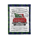Tartan Blanket Vintage Red Truck with Christmas Tree Family Scottish Clan Marjoribanks Modern plaid blanket, red plaid blanket, buffalo plaid blanket, green plaid blanket, plaid fleece blanket, blue plaid blanket, red tartan blanket, tartan plaid blanket, black and white plaid blanket, , christmas plaid blanket, orange plaid blanket, tartan plaid throw blanket, pink plaid blanket, brown plaid blanket, buffalo check blanket