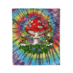 Scotstee Shop - Scotstee Shop Blanket Bufo Alvarius Toad Trip Swirl Tie Dye Cornhole Hippie Rainbow Fleece Blanket