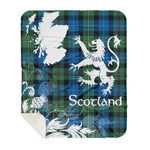 Sherpa Blanket - Tartan Blanket Thistle and Lion Scottish Clan Smith Ancient Plaid Blanket, plaid sherpa blanket queen,purple sherpa blanket,queen sherpa blanket,queen size sherpa blanket,red sherpa blanket,scottish tartan blankets,sherpa blanket,sherpa christmas blanket