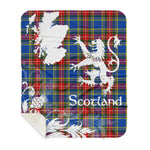 Sherpa Blanket - Tartan Blanket Thistle and Lion Scottish Clan MacBeth Modern Plaid Blanket, plaid sherpa blanket queen,purple sherpa blanket,queen sherpa blanket,queen size sherpa blanket,red sherpa blanket,scottish tartan blankets,sherpa blanket,sherpa christmas blanket
