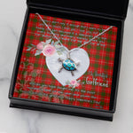 Sea Turtle Necklace Gift for My Beautiful Girlfriend Valentines Necklace Clan Prince of Rothesay Tartan Blue Turtle Necklace
