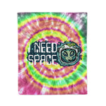 Scotstee Shop - Scotstee Shop Blanket Alien Says I Need Space Tie Dye Rainbow Hippie Fleece Blanket