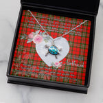 Sea Turtle Necklace Gift for My Beautiful Girlfriend Valentines Necklace Clan Scott Tartan Blue Turtle Necklace
