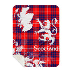 Sherpa Blanket - Tartan Blanket Thistle and Lion Scottish Clan Hamilton Plaid Blanket, plaid sherpa blanket queen,purple sherpa blanket,queen sherpa blanket,queen size sherpa blanket,red sherpa blanket,scottish tartan blankets,sherpa blanket,sherpa christmas blanket