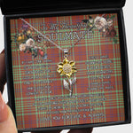 To My Beautiful Soulmate Sunflower Necklace In Your Eyes I Have Found My Home Clan MacGillivray Ancient Tartan Jewelry For Girlfriend