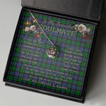 To My Beautiful Soulmate Necklace In Your Eyes I Have Found My Home Clan Ferguson of Balquhidder Tartan Crown Pendant Necklace