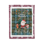 Personalized Gift Tartan Plaid Blanket Clan Paisley With Funny Santa Snowman Reindeer Merry Christmas Fleece Blanket, Home Living Room, Plaid Blanket, Tartan Blanket, Scottish Blanket, Buffalo fleece blanket, Christmas Blanket