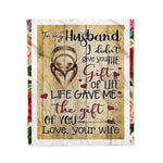 Scotstee Shop - Personalized Gift Letter To My Husband, Cute Family Gift Fleece Blanket