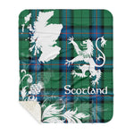 Sherpa Blanket - Tartan Blanket Thistle and Lion Scottish Clan Armstrong Ancient Plaid Blanket, plaid sherpa blanket queen,purple sherpa blanket,queen sherpa blanket,queen size sherpa blanket,red sherpa blanket,scottish tartan blankets,sherpa blanket,sherpa christmas blanket