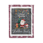 Personalized Gift Tartan Plaid Blanket Clan Gladstone Hunting With Funny Santa Snowman Reindeer Merry Christmas Fleece Blanket, Christmas Blanket, Plaid Blanket, Tartan Blanket,Scottish Blanket