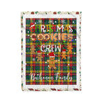 Personalized Gift Tartan Plaid Blanket Clan Buchanan With Christmas Cookie Baking Crew Christmas Gift Blanket, Plaid Blanket, Christmas Fleece Blanket, Christmas Blanket, Tartan Blanket, Scottish Blanket, Scotland Blanket, Family Name Blanket, Custom Blanket, Personalized Blanket