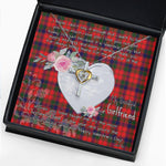 Gift For My Beautiful Girlfriend Necklace Valentine Necklace Clan Robertson Tartan Cross Dancing Necklace Scottish Tartan Jewelry