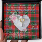 Gift For My Beautiful Girlfriend Necklace Valentine Necklace Clan Dalzell Tartan Cross Dancing Necklace Scottish Tartan Jewelry