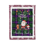 Personalized Gift Tartan Plaid Blanket Clan Armstrong Hunting With Funny Santa Snowman Reindeer Merry Christmas Fleece Blanket, Home Living Room, Plaid Blanket, Tartan Blanket, Scottish Blanket, Buffalo fleece blanket, Christmas Blanket