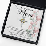 Cross Dancing Necklace - To Mom - From Bonus Daughter - Woman Like No Other Mother's Day Necklace