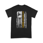 Scotstee Shop - Vintage USA Flag Motorcross Dirt Bike Grandpa Silhouette 4th Of July Shirt