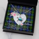 Sea Turtle Necklace Gift for My Beautiful Girlfriend Valentines Necklace Clan Smith Modern Tartan Blue Turtle Necklace