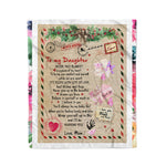 Scotstee Shop - Fleece Blanket - Personalized gift Daughter Gift Letter To My Daughter From Mom Gifts fleece blanket