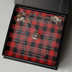 To My Beautiful Soulmate Necklace In Your Eyes I Have Found My Home Clan Rob Roy MacGregor Modern Tartan Crown Pendant Necklace