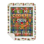 Personalized Gift Tartan Plaid Blanket Clan Wilson With Christmas Cookie Baking Crew Christmas Gift Sherpa Blanket, tartan sherpa blanket,buffalo plaid sherpa blanket,christmas sherpa blanket,Christmas Throw Blanket,green plaid sherpa blanket,green sherpa blanket