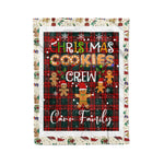 Personalized Gift Tartan Plaid Blanket Clan Carr With Christmas Cookie Baking Crew Christmas Gift Blanket, Plaid Blanket, Christmas Fleece Blanket, Christmas Blanket, Tartan Blanket, Scottish Blanket, Scotland Blanket, Family Name Blanket, Custom Blanket, Personalized Blanket