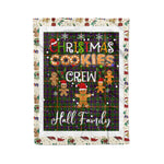 Personalized Gift Tartan Plaid Blanket Clan Hall With Christmas Cookie Baking Crew Christmas Gift Blanket, Plaid Blanket, Christmas Fleece Blanket, Christmas Blanket, Tartan Blanket, Scottish Blanket, Scotland Blanket, Family Name Blanket, Custom Blanket, Personalized Blanket