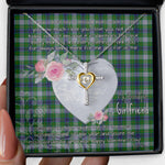 Gift For My Beautiful Girlfriend Necklace Valentine Necklace Clan Johnston Dress Tartan Cross Dancing Necklace Scottish Tartan Jewelry