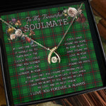 To My Beautiful Soulmate Necklace In Your Eyes I Have Found My Home Clan Anstruther Hunting Tartan Wishbone Dancing Necklace