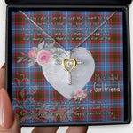 Gift For My Beautiful Girlfriend Necklace Valentine Necklace Clan Skirving Tartan Cross Dancing Necklace Scottish Tartan Jewelry