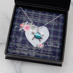 Sea Turtle Necklace Gift for My Beautiful Girlfriend Valentines Necklace Clan Nevoy Tartan Blue Turtle Necklace