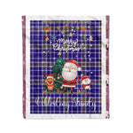 Personalized Gift Tartan Plaid Blanket Clan Ochterlony With Funny Santa Snowman Reindeer Merry Christmas Fleece Blanket, Home Living Room, Plaid Blanket, Tartan Blanket, Scottish Blanket, Buffalo fleece blanket, Christmas Blanket
