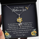 Sunflower Pendant Necklace - To My Future Mother In Law, Wedding For Her Mother's Gift Necklace