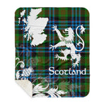 Sherpa Blanket - Tartan Blanket Thistle and Lion Scottish Clan Newlands Plaid Blanket, plaid sherpa blanket queen,purple sherpa blanket,queen sherpa blanket,queen size sherpa blanket,red sherpa blanket,scottish tartan blankets,sherpa blanket,sherpa christmas blanket