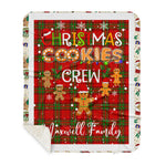 Personalized Gift Tartan Plaid Blanket Clan Maxwell With Christmas Cookie Baking Crew Christmas Gift Sherpa Blanket, tartan sherpa blanket,buffalo plaid sherpa blanket,christmas sherpa blanket,Christmas Throw Blanket,green plaid sherpa blanket,green sherpa blanket