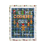 Personalized Gift Tartan Plaid Blanket Clan Weir Ancient With Christmas Cookie Baking Crew Christmas Gift Blanket, Plaid Blanket, Christmas Fleece Blanket, Christmas Blanket, Tartan Blanket, Scottish Blanket, Scotland Blanket, Family Name Blanket, Custom Blanket, Personalized Blanket