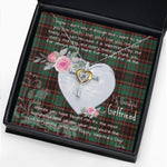 Gift For My Beautiful Girlfriend Necklace Valentine Necklace Clan Buchan Ancient Tartan Cross Dancing Necklace Scottish Tartan Jewelry