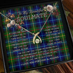 To My Beautiful Soulmate Necklace In Your Eyes I Have Found My Home Clan Smith Modern Tartan Wishbone Dancing Necklace