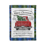 Tartan Blanket Vintage Red Truck with Christmas Tree Family Scottish Clan MacKenzie Modern plaid blanket, red plaid blanket, buffalo plaid blanket, green plaid blanket, plaid fleece blanket, blue plaid blanket, red tartan blanket, tartan plaid blanket, black and white plaid blanket, , christmas plaid blanket, orange plaid blanket, tartan plaid throw blanket, pink plaid blanket, brown plaid blanket, buffalo check blanket