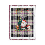 Personalized Gift Tartan Plaid Blanket Clan MacPherson Dress Ancient With Funny Santa Snowman Reindeer Merry Christmas Fleece Blanket, Home Living Room, Plaid Blanket, Tartan Blanket, Scottish Blanket, Buffalo fleece blanket, Christmas Blanket