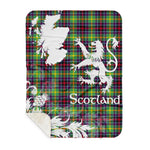 Sherpa Blanket - Tartan Blanket Thistle and Lion Scottish Clan Clephane Plaid Blanket, plaid sherpa blanket queen,purple sherpa blanket,queen sherpa blanket,queen size sherpa blanket,red sherpa blanket,scottish tartan blankets,sherpa blanket,sherpa christmas blanket