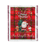 Personalized Gift Tartan Plaid Blanket Clan MacDougall With Funny Santa Snowman Reindeer Merry Christmas Fleece Blanket, Home Living Room, Plaid Blanket, Tartan Blanket, Scottish Blanket, Buffalo fleece blanket, Christmas Blanket