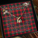 To My Beautiful Soulmate Necklace In Your Eyes I Have Found My Home Clan Charteris Tartan Wishbone Dancing Necklace