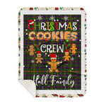 Personalized Gift Tartan Plaid Blanket Clan Hall With Christmas Cookie Baking Crew Christmas Gift Sherpa Blanket, tartan sherpa blanket,buffalo plaid sherpa blanket,christmas sherpa blanket,Christmas Throw Blanket,green plaid sherpa blanket,green sherpa blanket