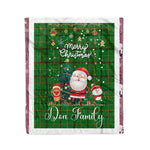 Personalized Gift Tartan Plaid Blanket Clan Don With Funny Santa Snowman Reindeer Merry Christmas Fleece Blanket, Home Living Room, Plaid Blanket, Tartan Blanket, Scottish Blanket, Buffalo fleece blanket, Christmas Blanket