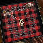 To My Beautiful Soulmate Necklace In Your Eyes I Have Found My Home Clan Rob Roy MacGregor Modern Tartan Wishbone Dancing Necklace