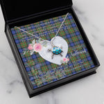 Sea Turtle Necklace Gift for My Beautiful Girlfriend Valentines Necklace Clan MacLaren Tartan Blue Turtle Necklace