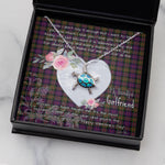Sea Turtle Necklace Gift for My Beautiful Girlfriend Valentines Necklace Clan MacDonald Modern Tartan Blue Turtle Necklace