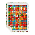 Personalized Gift Tartan Plaid Blanket Clan Chattan Modern With Christmas Cookie Baking Crew Christmas Gift Sherpa Blanket, tartan sherpa blanket,buffalo plaid sherpa blanket,christmas sherpa blanket,Christmas Throw Blanket,green plaid sherpa blanket,green sherpa blanket